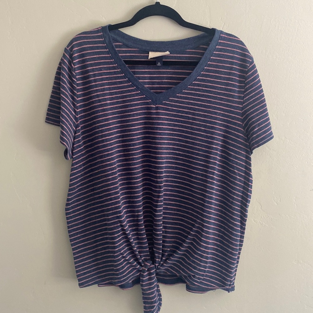 Womens blue and red top